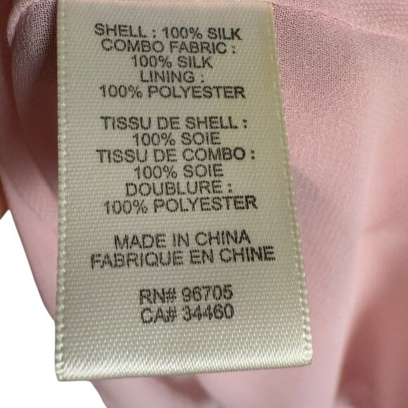 Rebecca Taylor Dreamweaver Pink Boho Printed Sleeveless Silk V-Neck Dress Size 6 - Picture 8 of 10